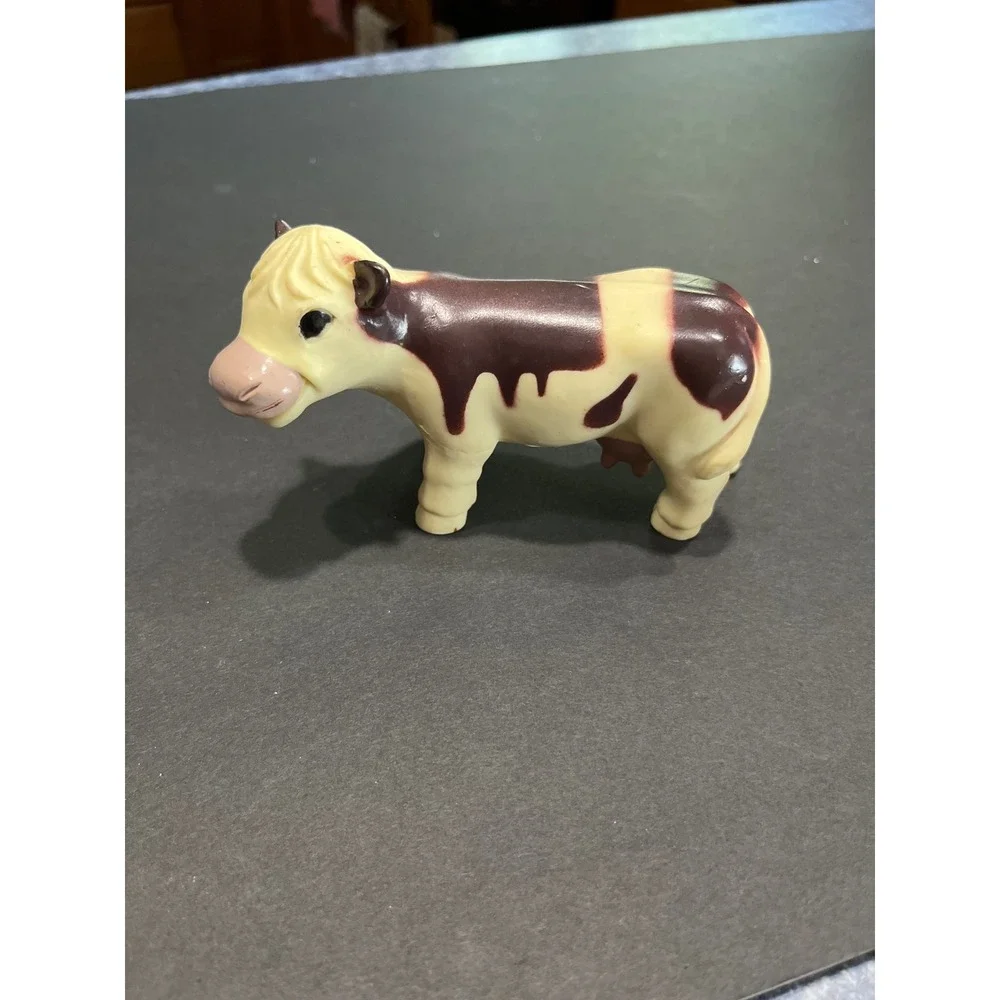 Fisher Price Little People Cow Brown White Farm Animal Toy Figure 2008 0502727